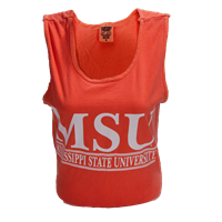 Comfort Colors MSU Bar with White Letters Tank